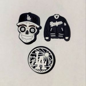 3 Assorted Los Angeles Dodgers Jibbitz Shoe Charms